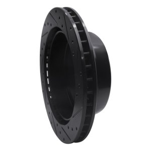 Cadillac Escalade EXT Brake Rotor (1) - Rear Left - R1 Concepts - Drilled & Slotted - Black - `00-`14